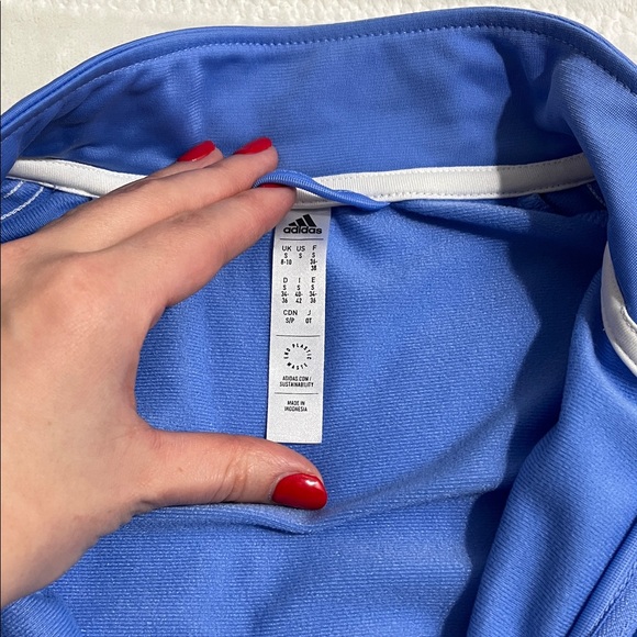 Adidas Light Blue Zip-Up Jacket - Picture 5 of 6